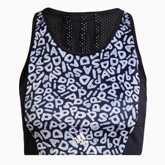 ADIDAS Crop Top Farm Fitness Athletic Bra Primegreen Aeroready Racer Eco - Picture 6 of 12